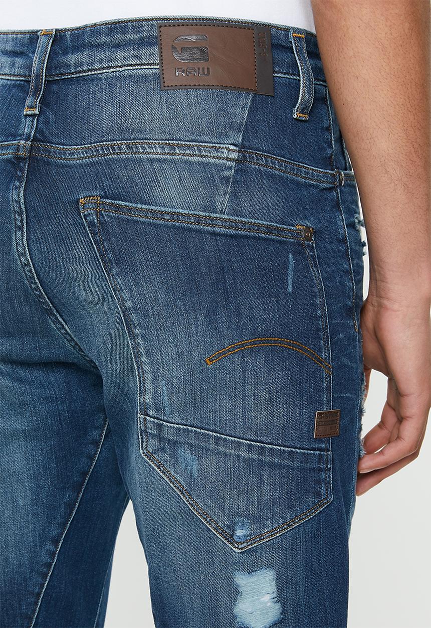 G-STAR - Type C 3D skinny hodra stretch denim - mid blue