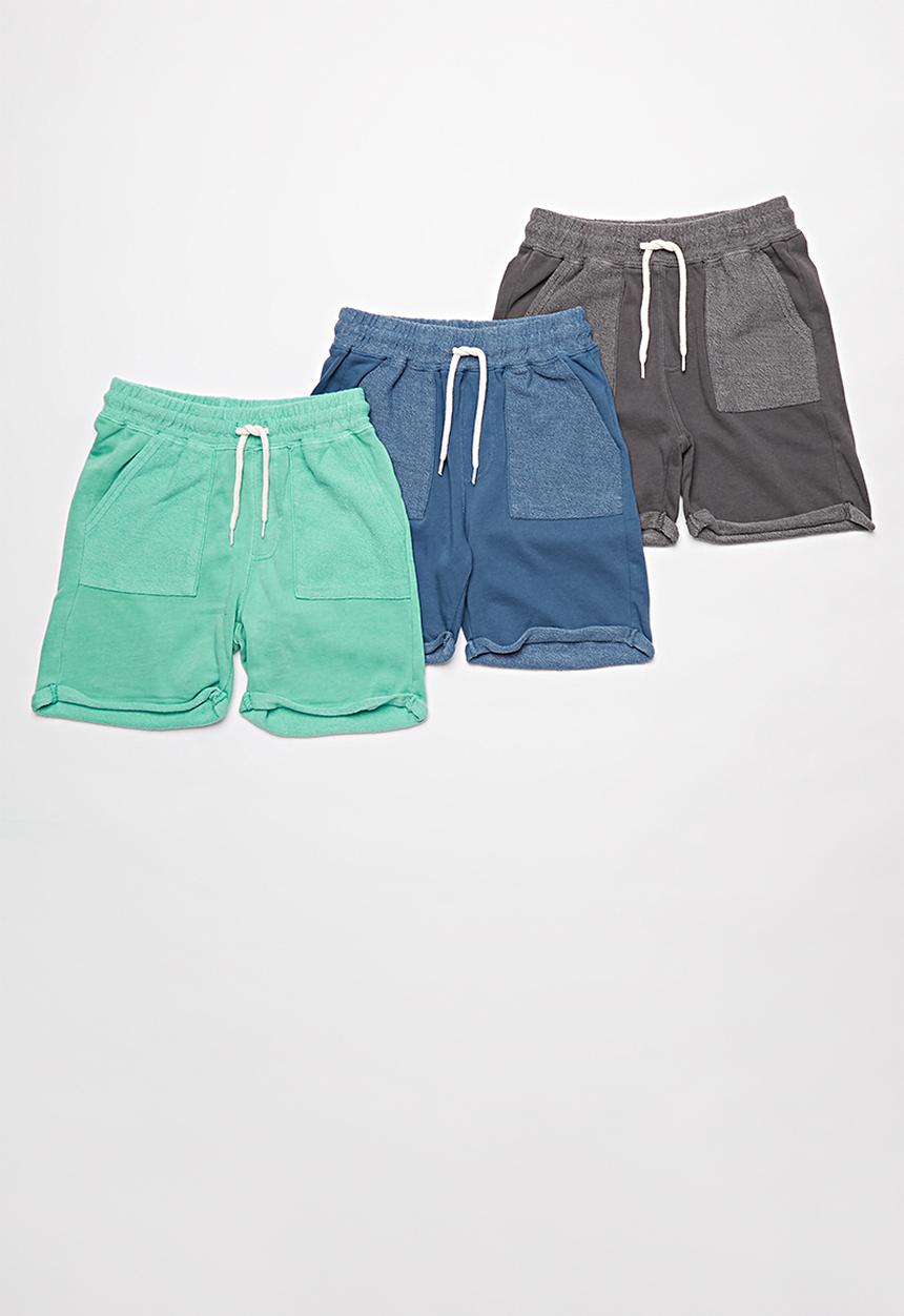 Cotton On - 3 pack henry slouch short - multi