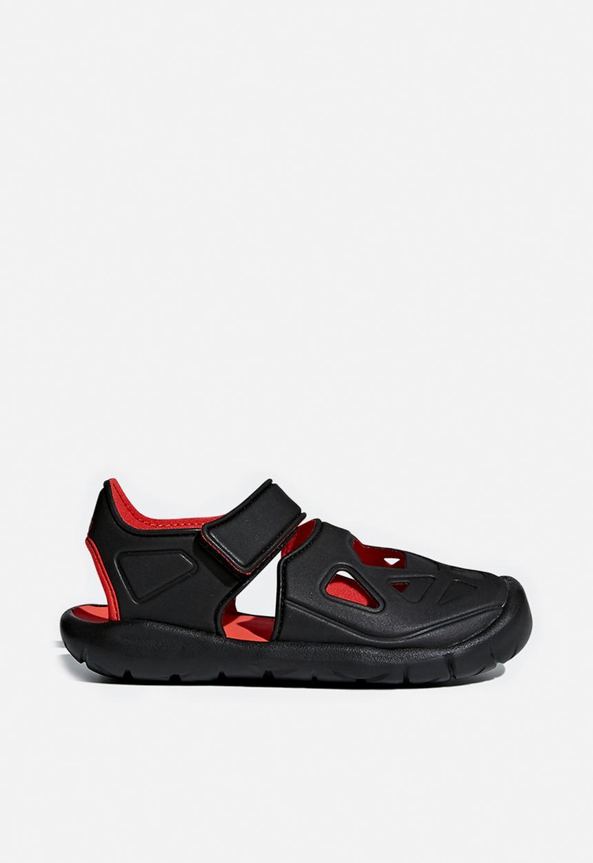 adidas Originals - Fortaswim 2 sandals - black & red 