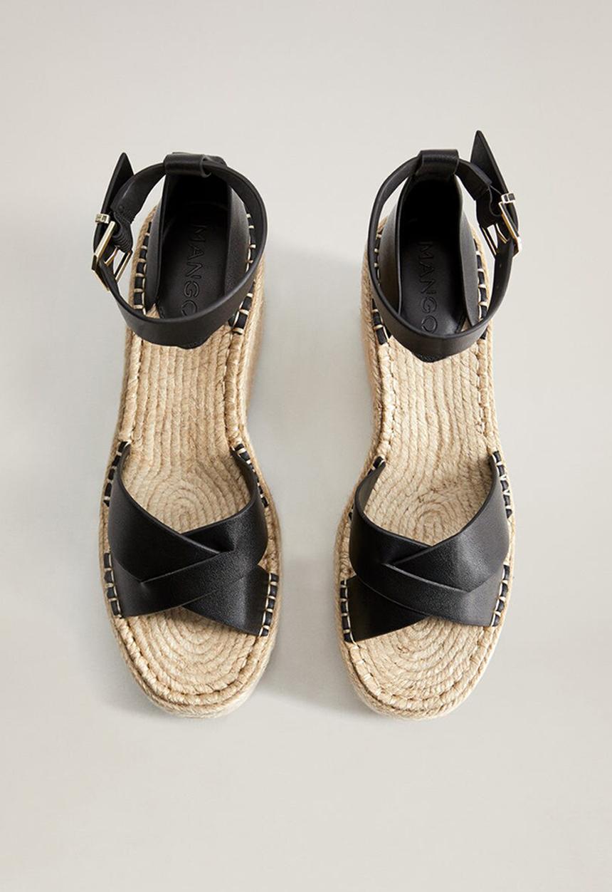 MANGO - Cross wedge - black
