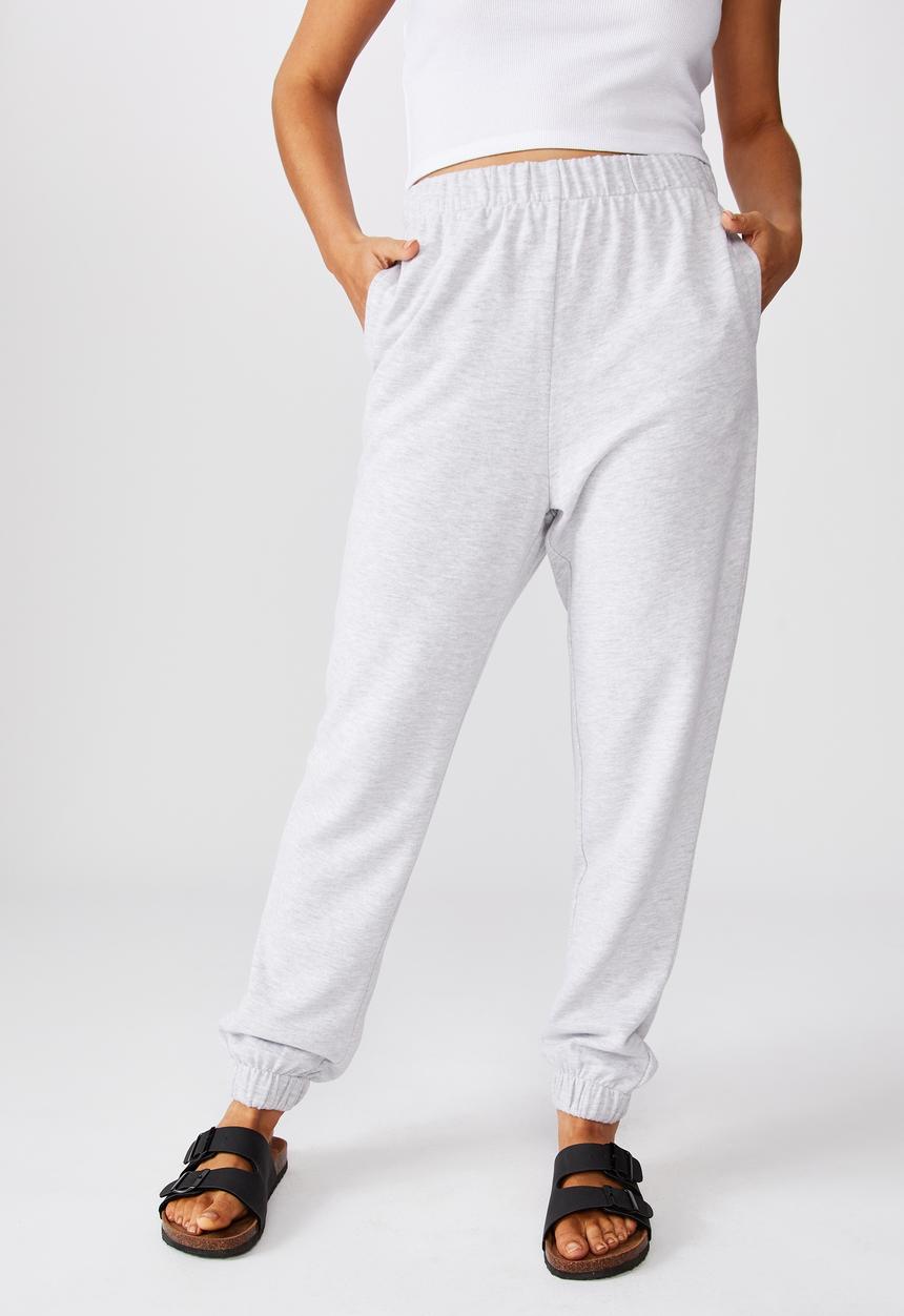 Cotton On - High waisted trackpant - silver marle