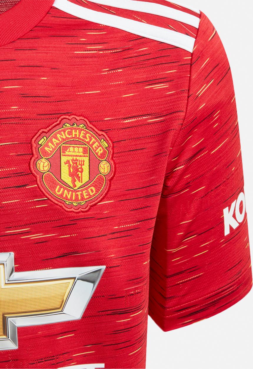 adidas Performance - MUFC home short sleeve jersey top - red