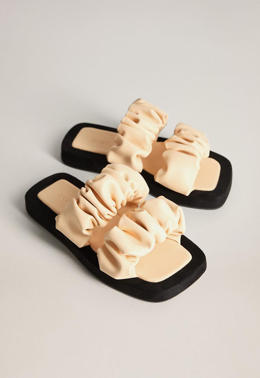 MANGO - Rufi sandal - light pastel yellow