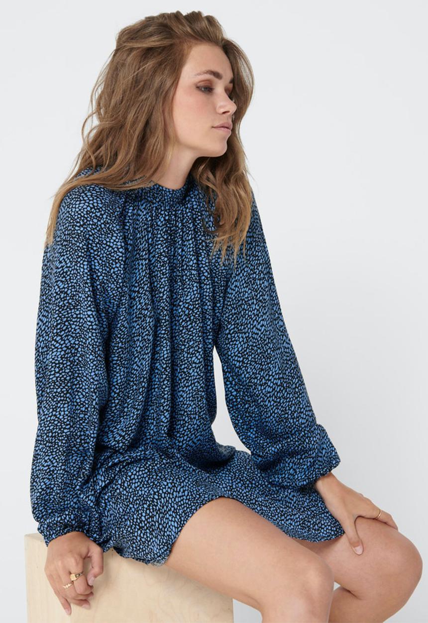Jacqueline de Yong - Pearl shirt dress - blue & black