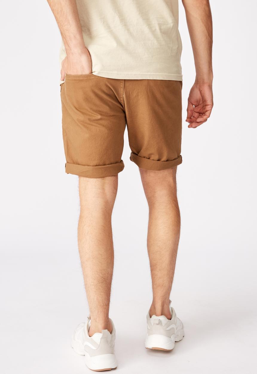 Cotton On - Washed chino short - biscuit