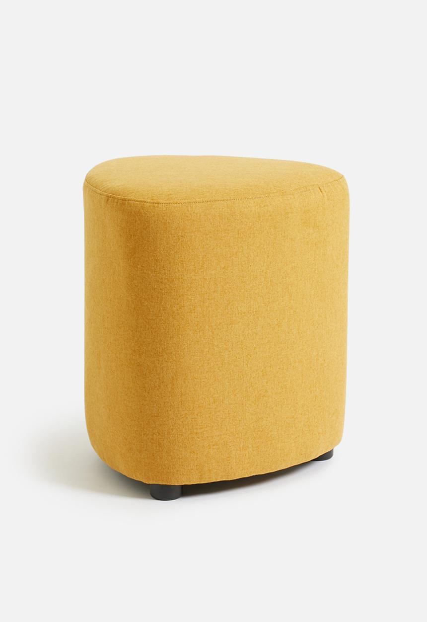 Sixth Floor - Alder ottoman small - mustard