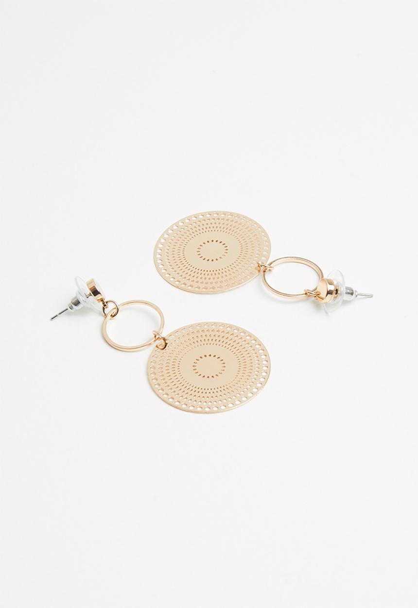 Superbalist - Disc hoop earrings - gold