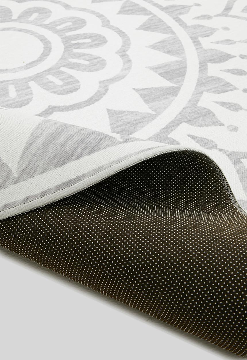 Option round rug - mandala grey