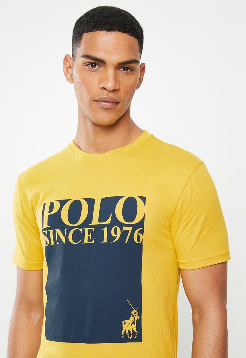 POLO - Brandon block print tee - mustard