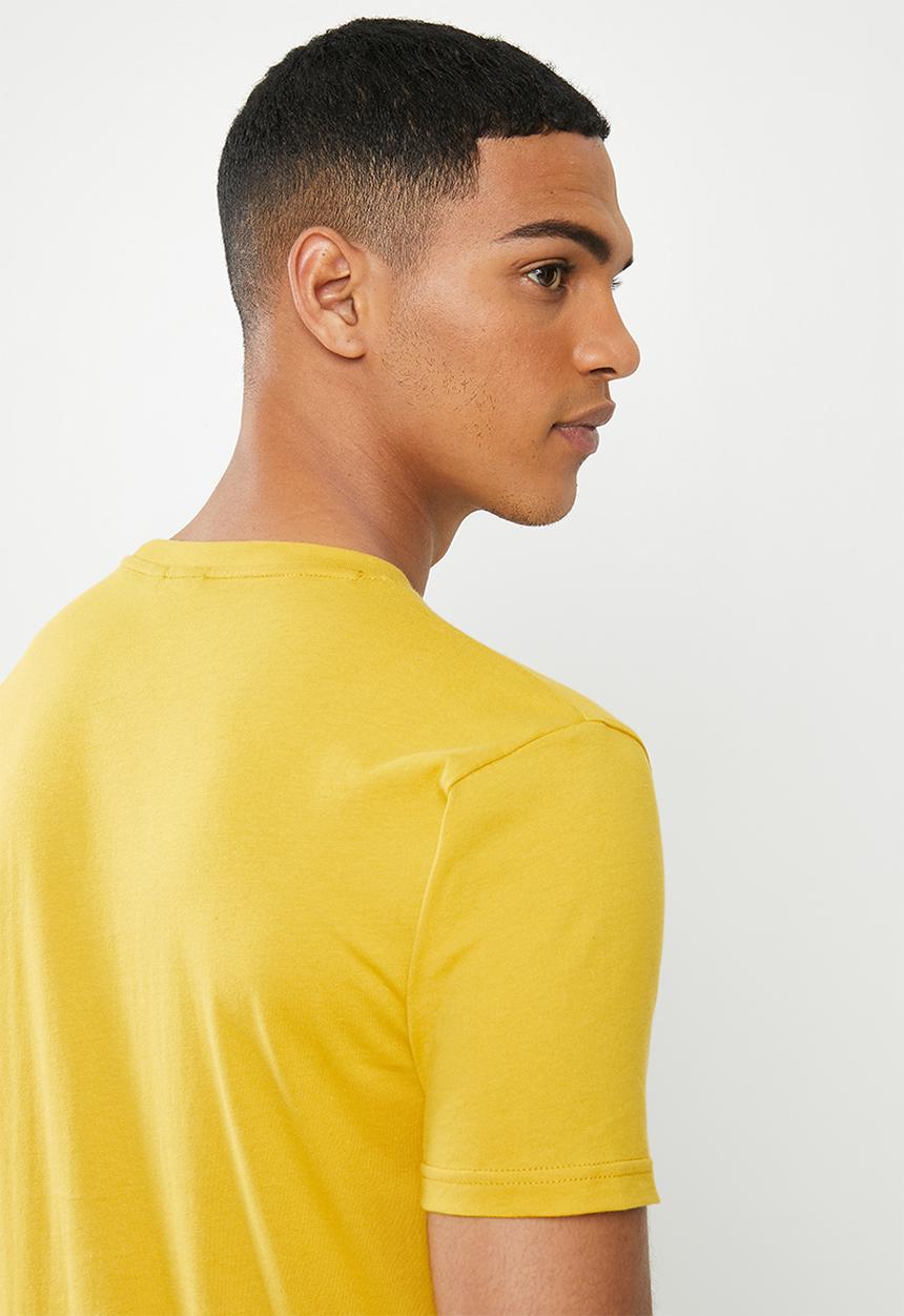 POLO - Brandon block print tee - mustard