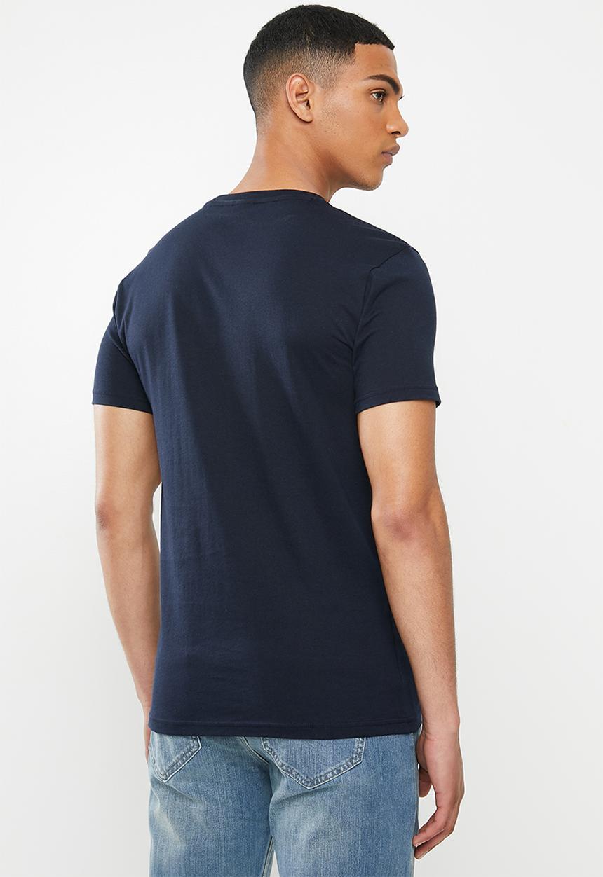POLO - Brandon block print tee - navy