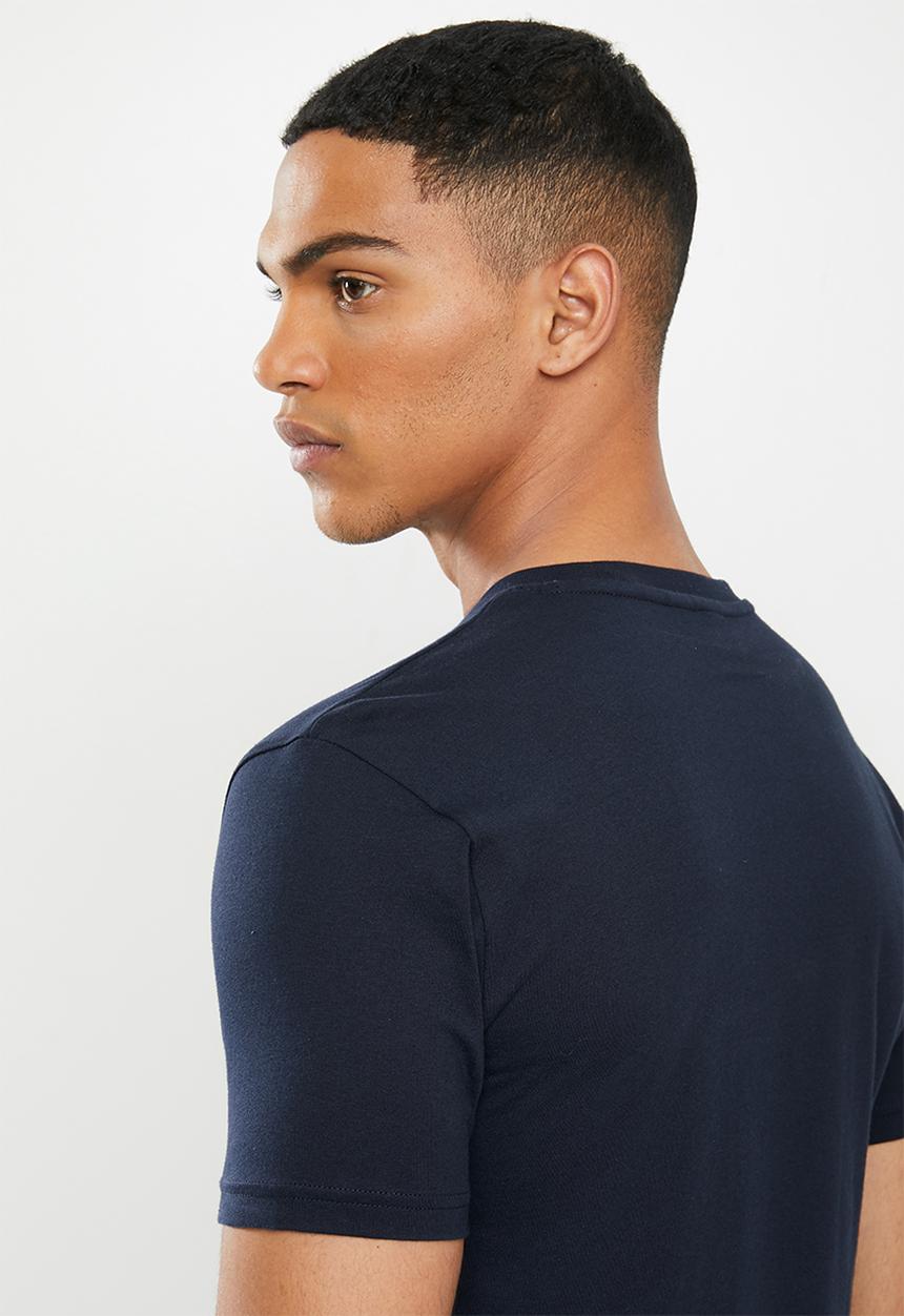 POLO - Brandon block print tee - navy