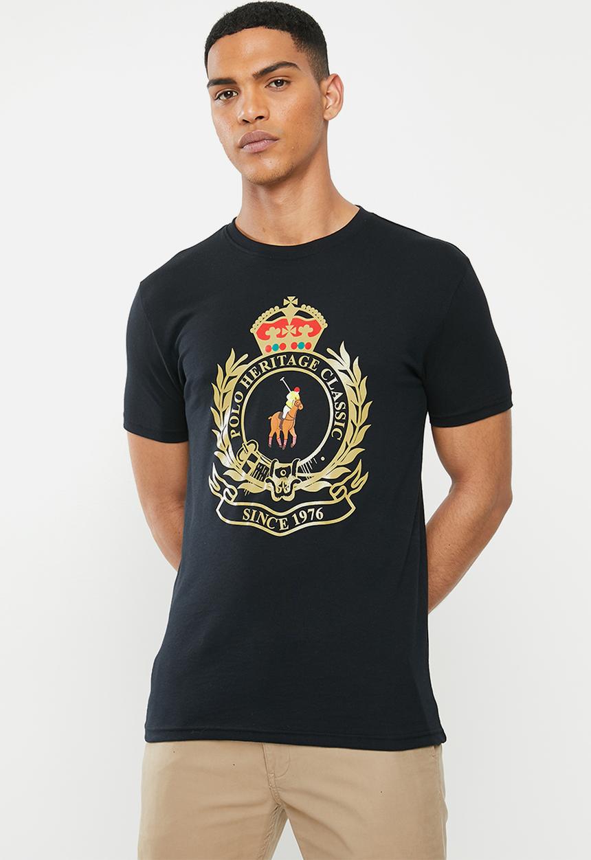 POLO - Julias big crest crew neck tee - black