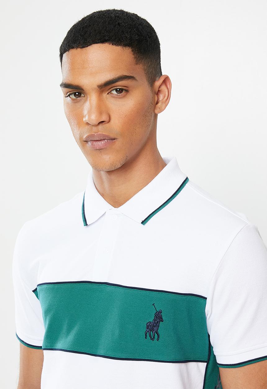 POLO - Polo Garos cut & sew golfer - white