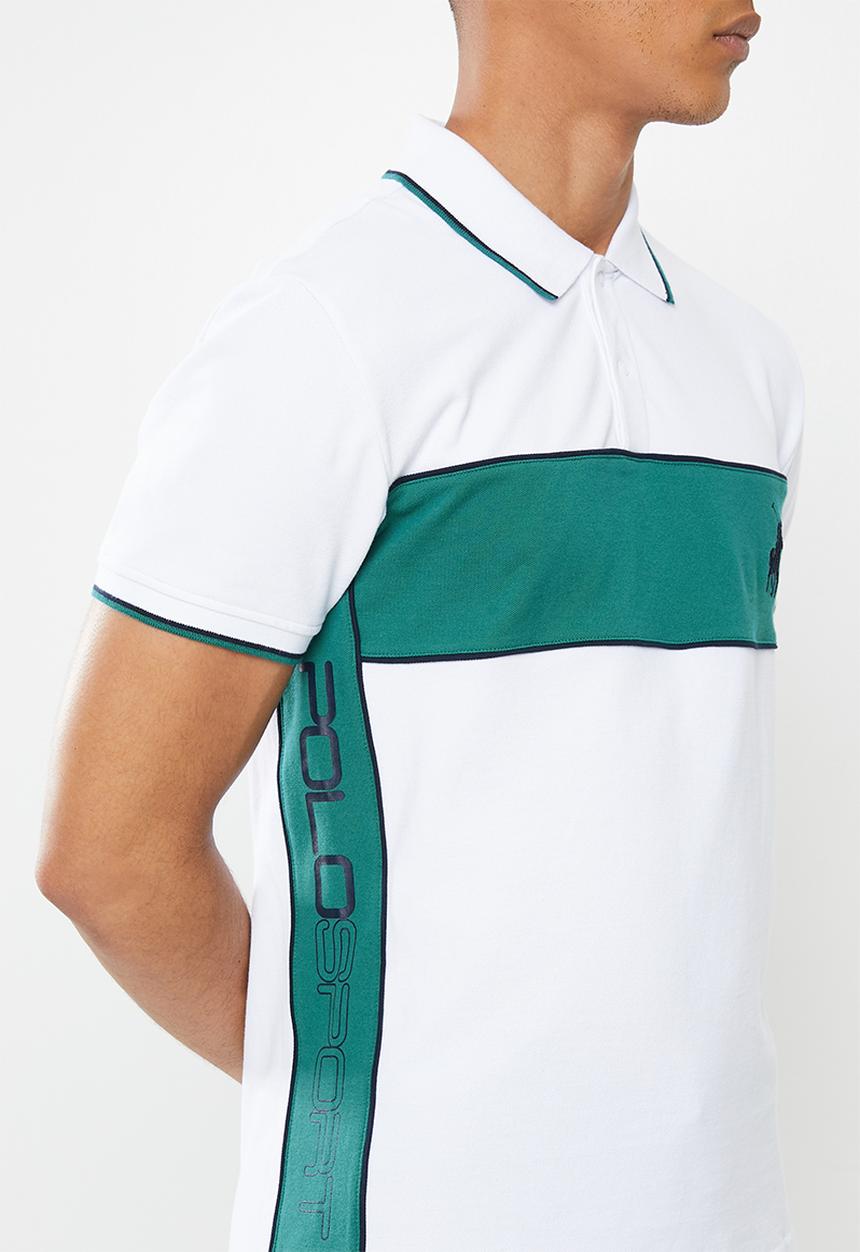 POLO - Polo Garos cut & sew golfer - white