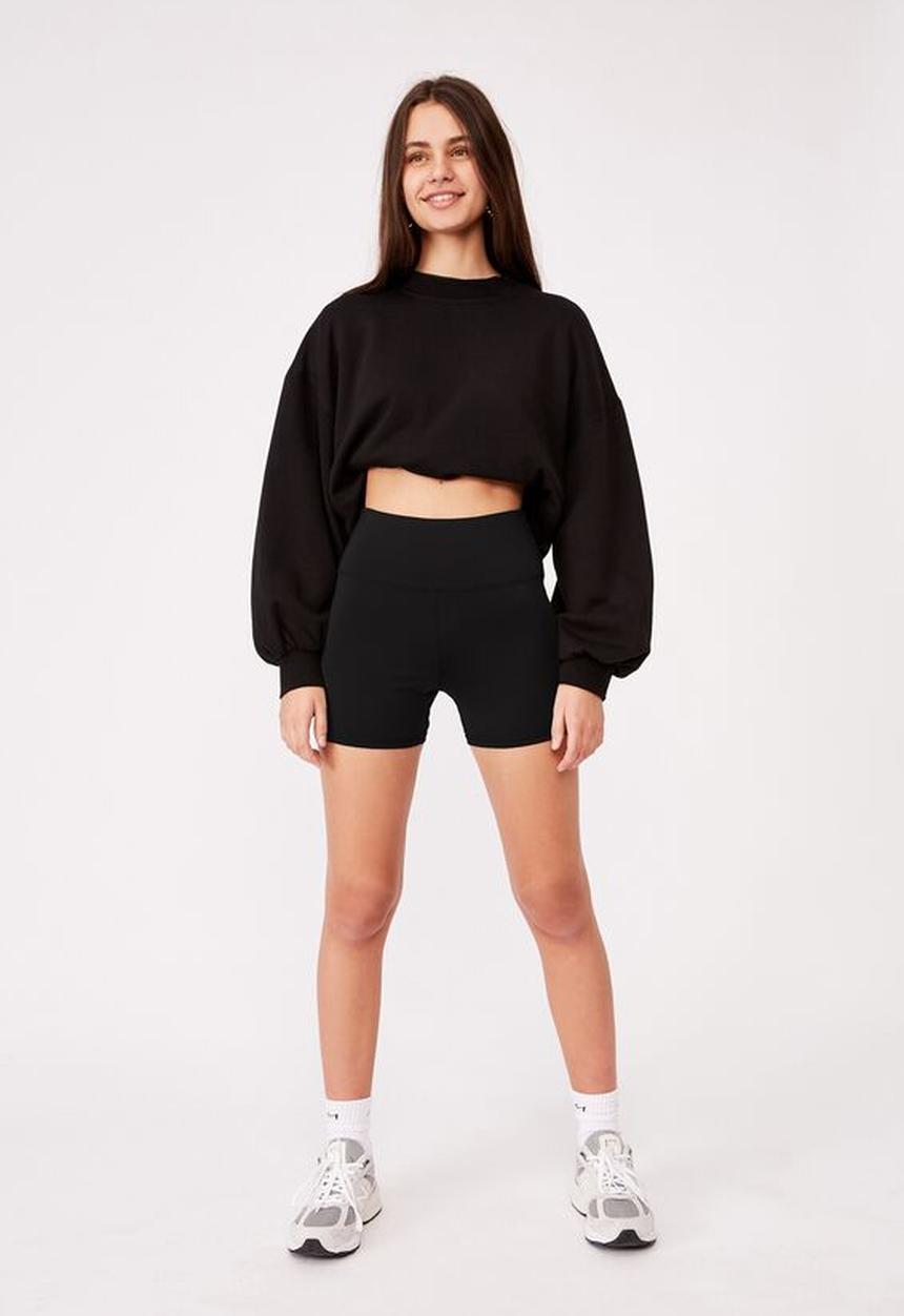 Factorie - Cheeky elevated high waisted bike short - black