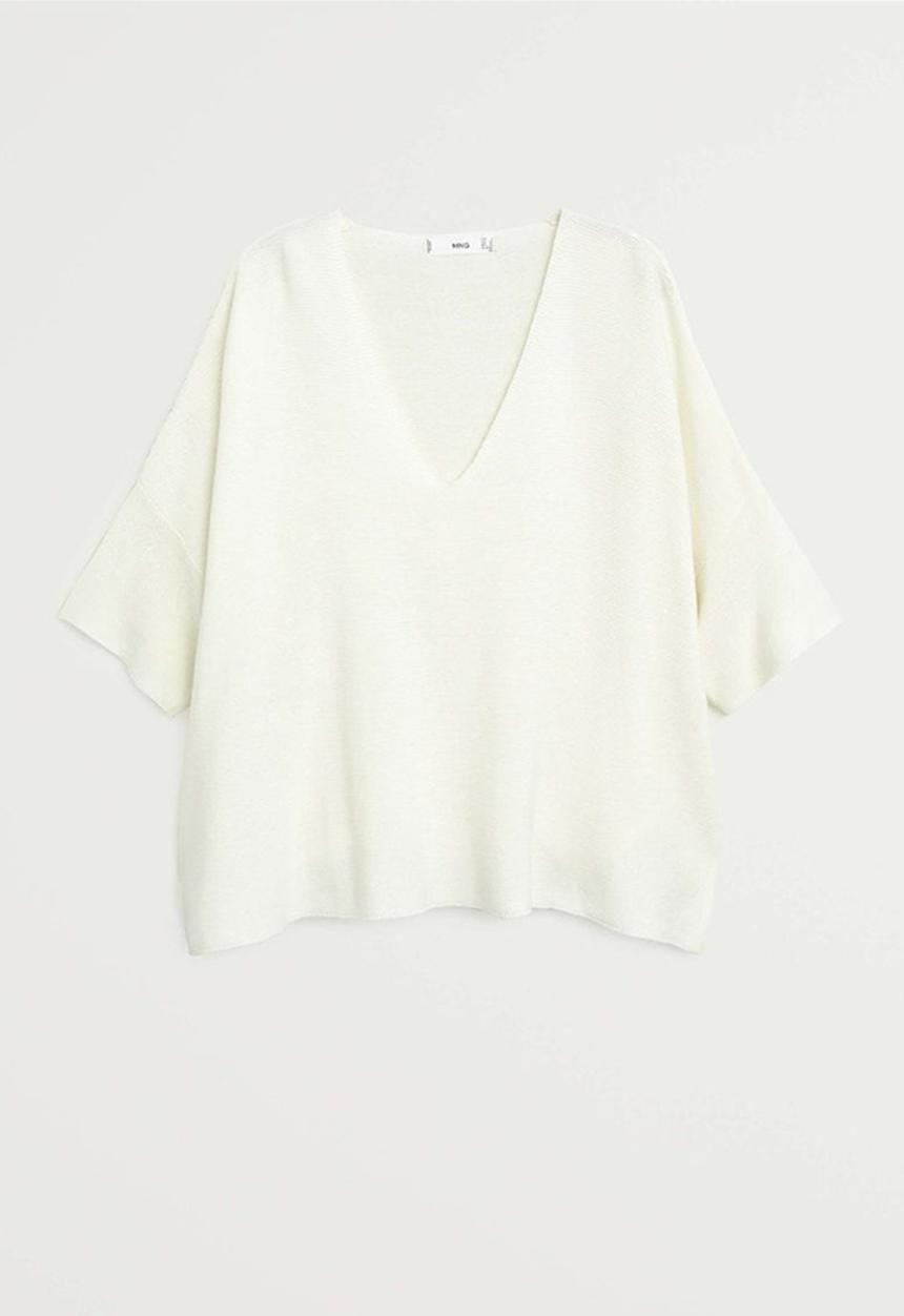 MANGO - Ines sweat top - cream 