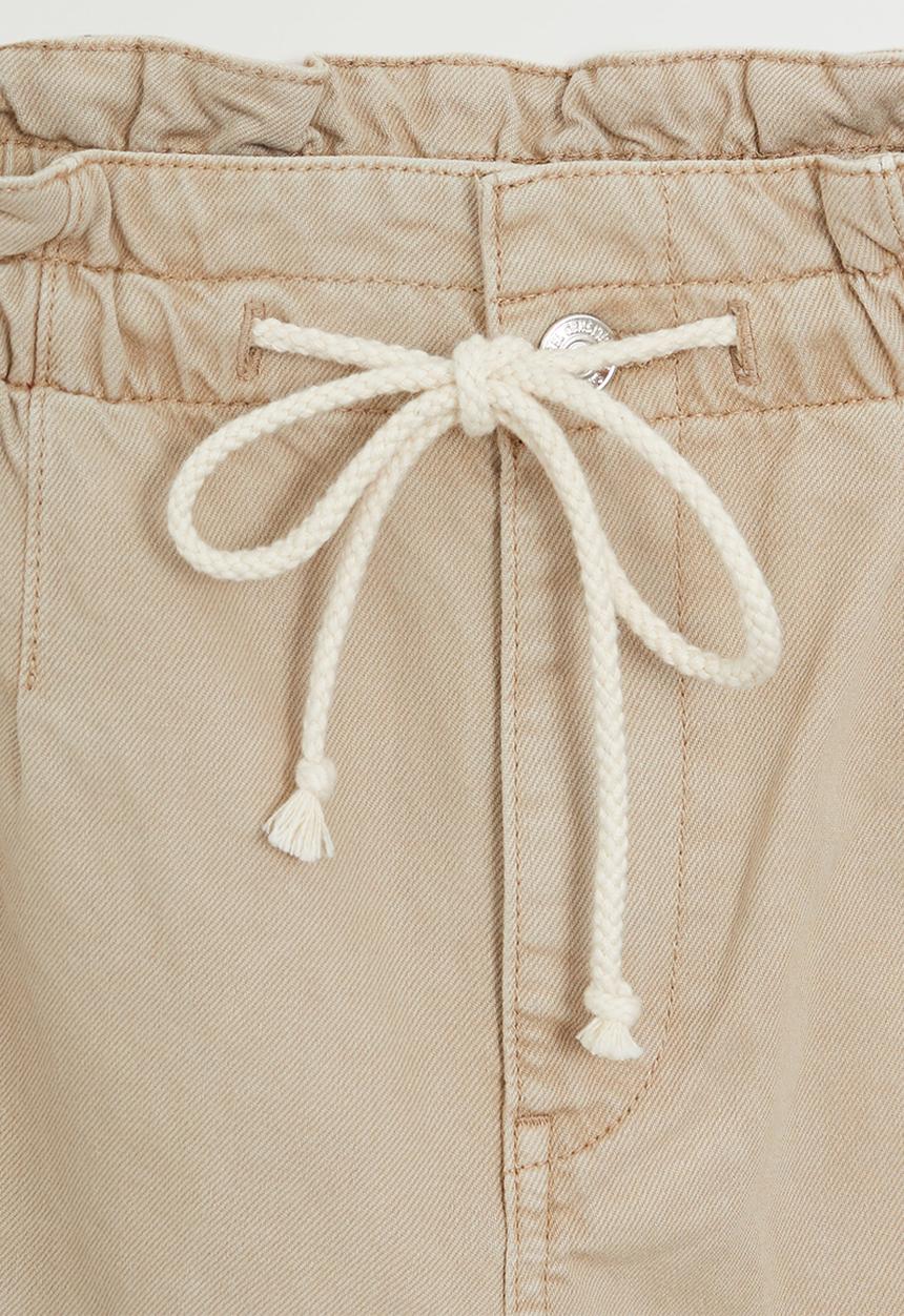 MANGO - Jeans loose - light beige