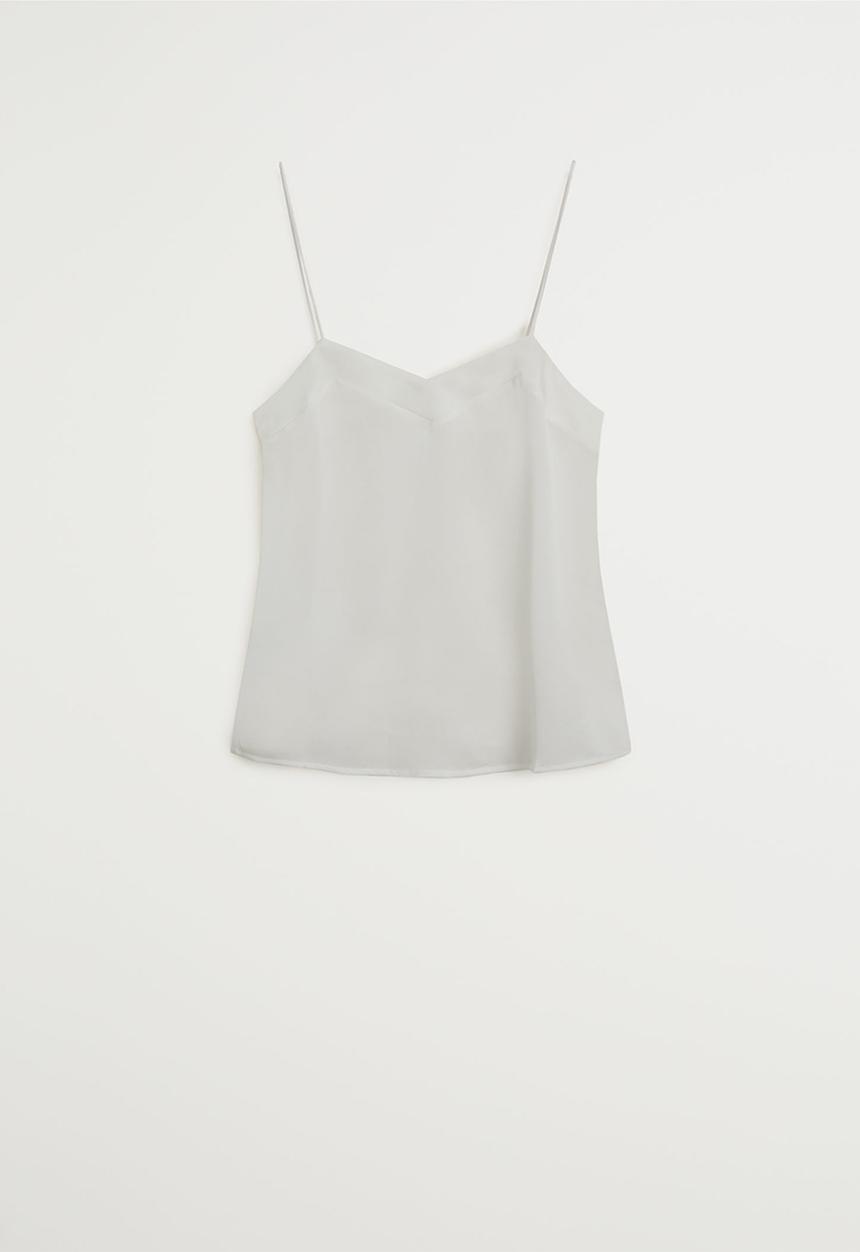 MANGO - Cumin top - white 