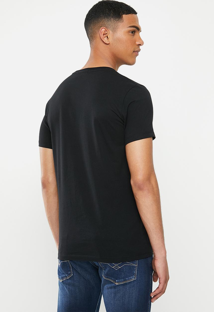 Replay - Black hex logo tee - black