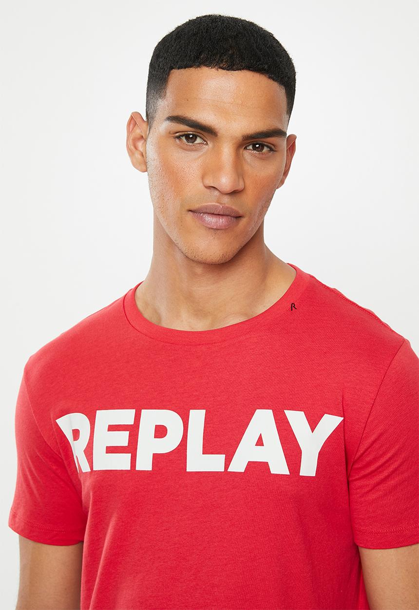 Replay - Red logo tee - red