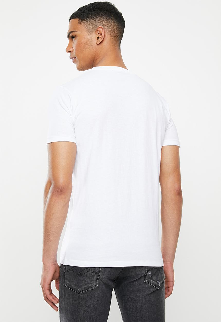 Replay - White center chest logo tee - white