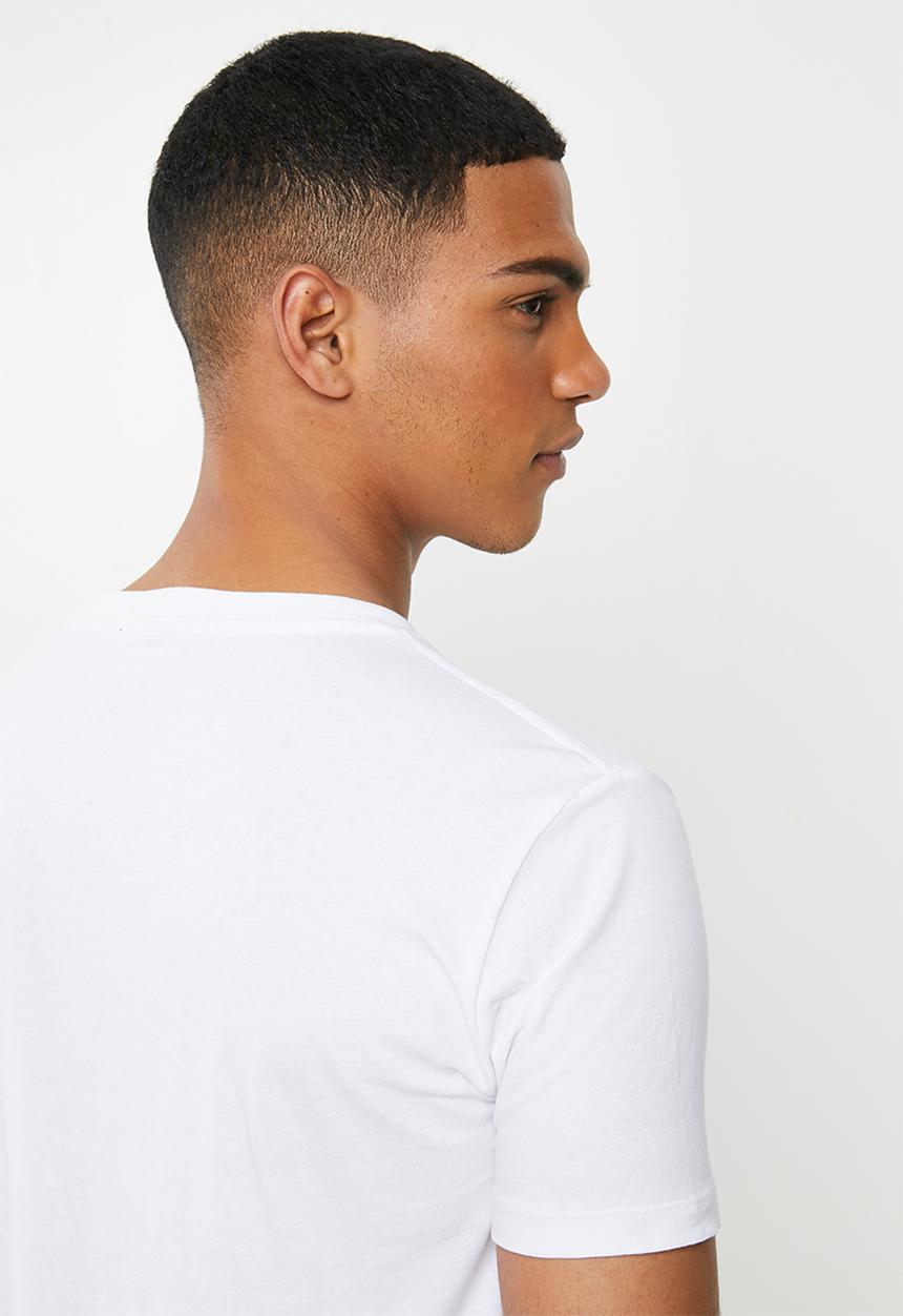 Replay - White center chest logo tee - white