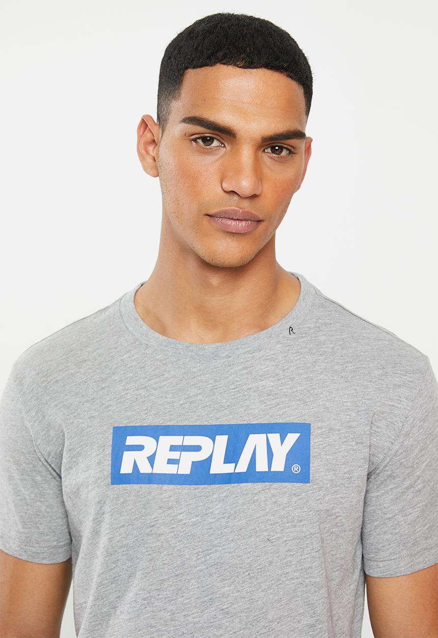 Replay - Grey center chest tee - grey