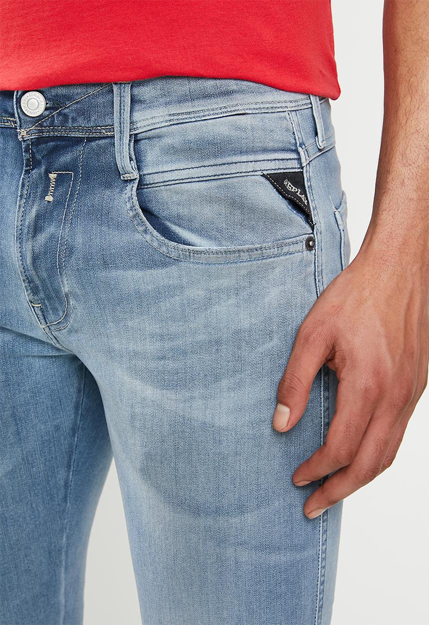 Replay - Slim hyperflex stonewash denim - blue