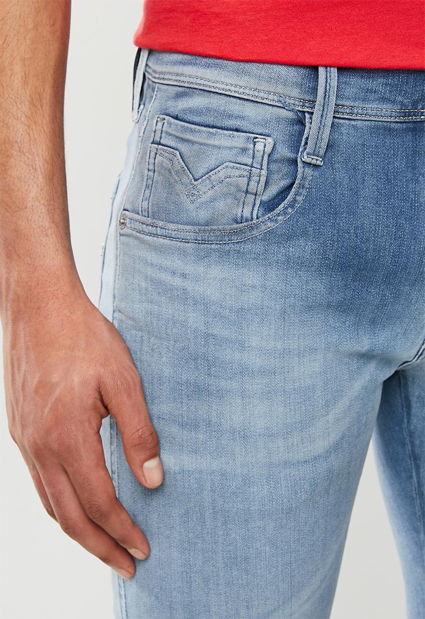 Replay - Slim hyperflex stonewash denim - blue