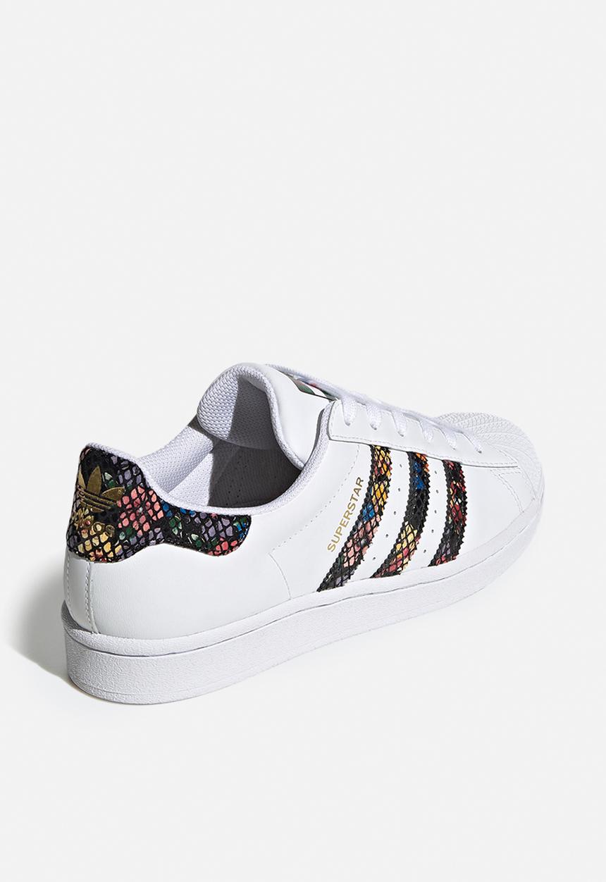 adidas Originals - Superstar shoes - cloud white / core black / red