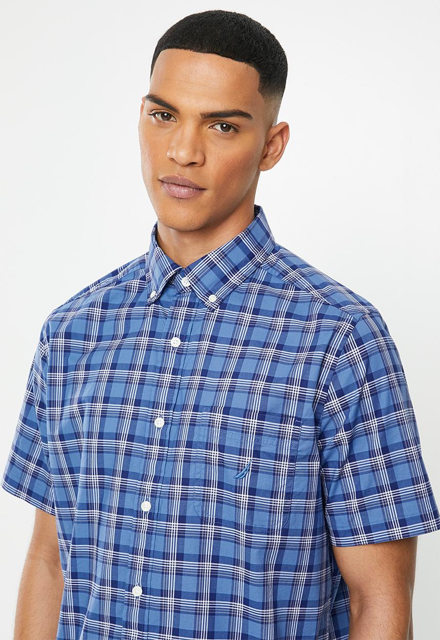 Nautica - Delft print shirt - blue & white