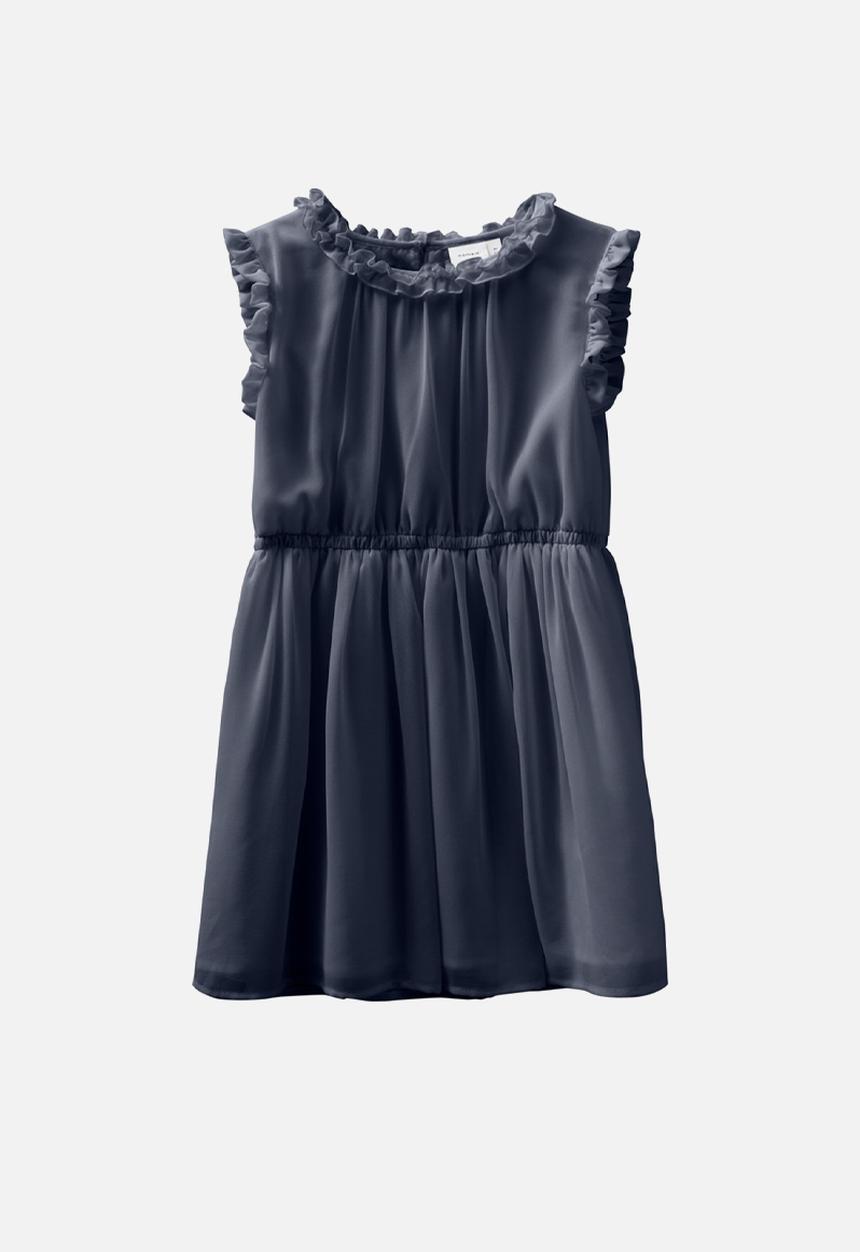 Name It - Vilusi ruffle trim dress - navy