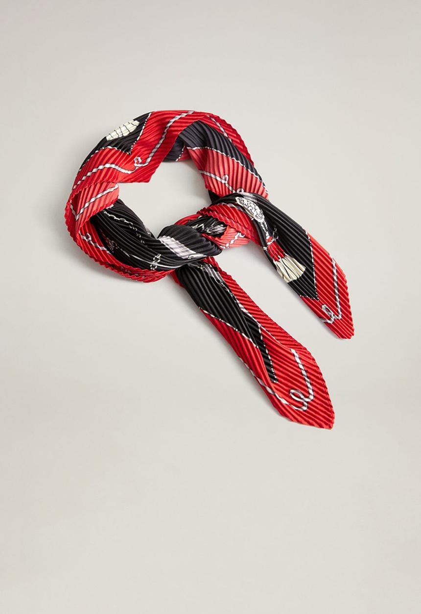 MANGO - Neck scarf cadena - red