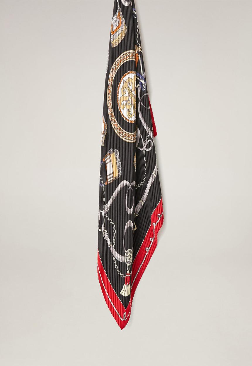 MANGO - Neck scarf cadena - red