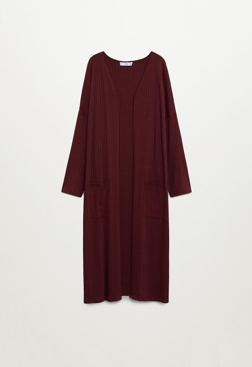 MANGO - Cardigan Azalee - burgundy