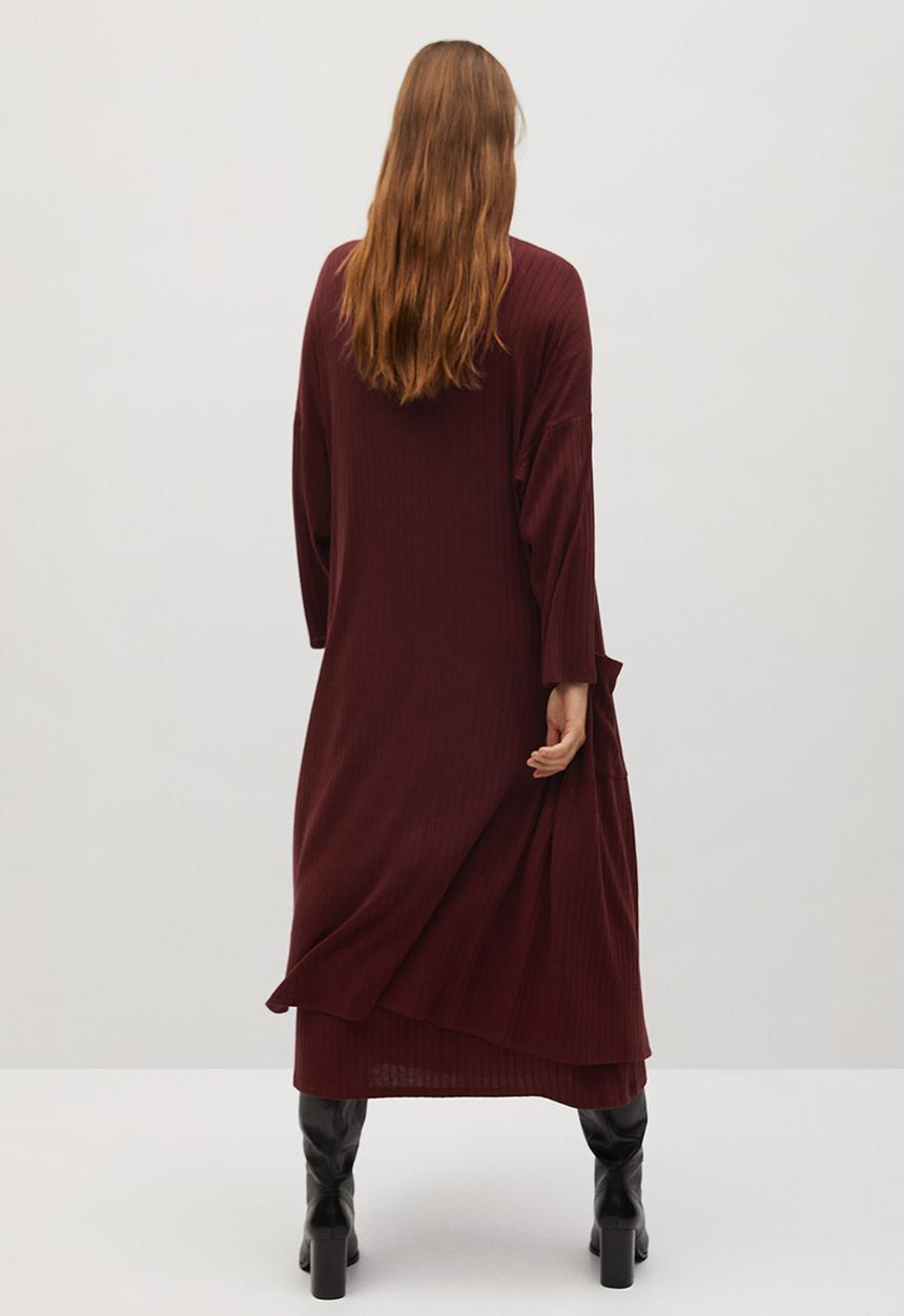 MANGO - Cardigan Azalee - burgundy