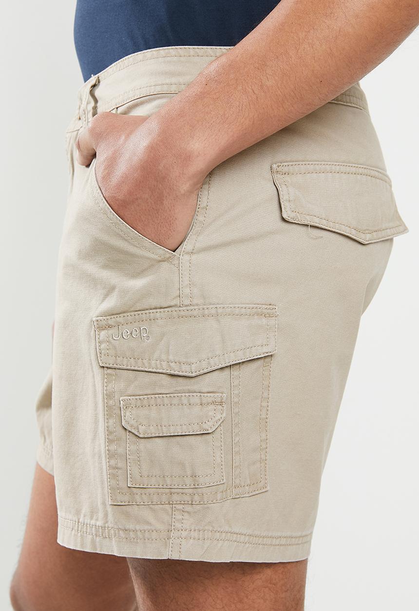 JEEP - Hardwearing fixed wb mountain man shorts - beige