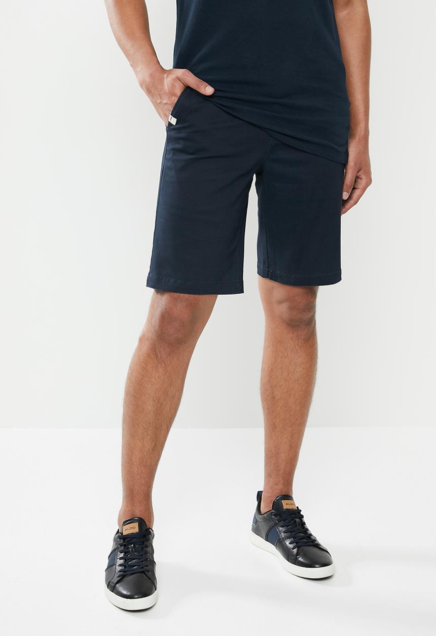 JEEP - Chino stretch twill short - navy 