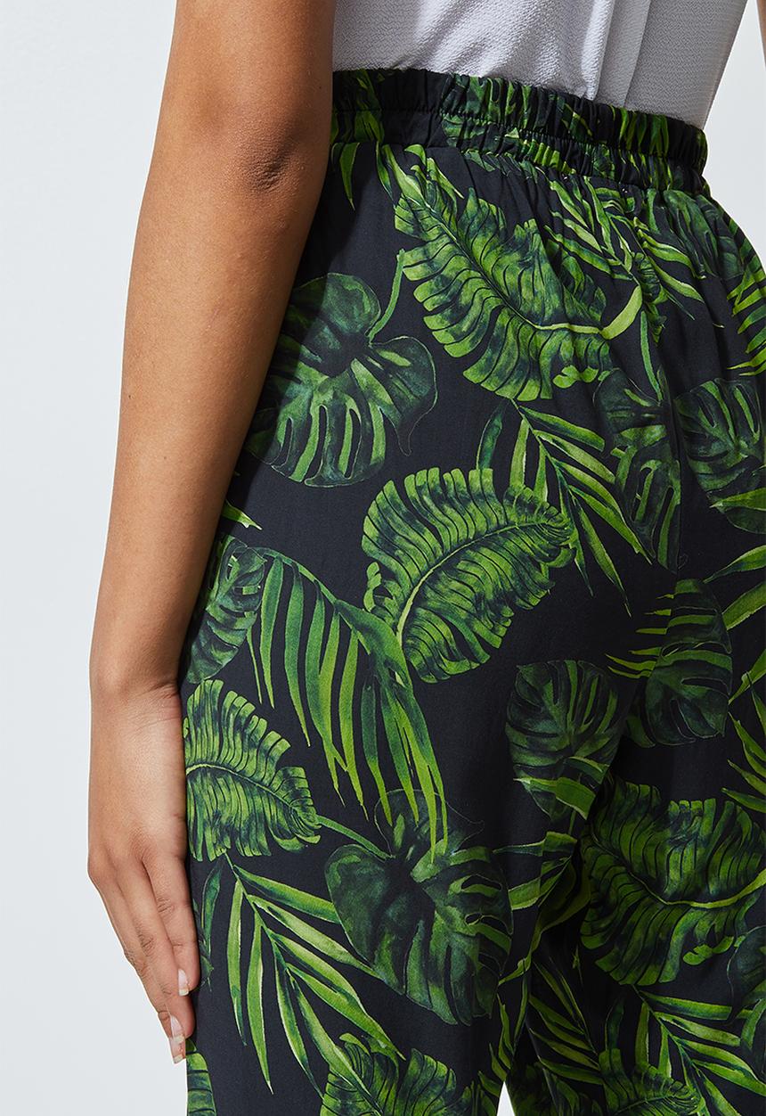 Superbalist - Easy pull on pants - green & black 