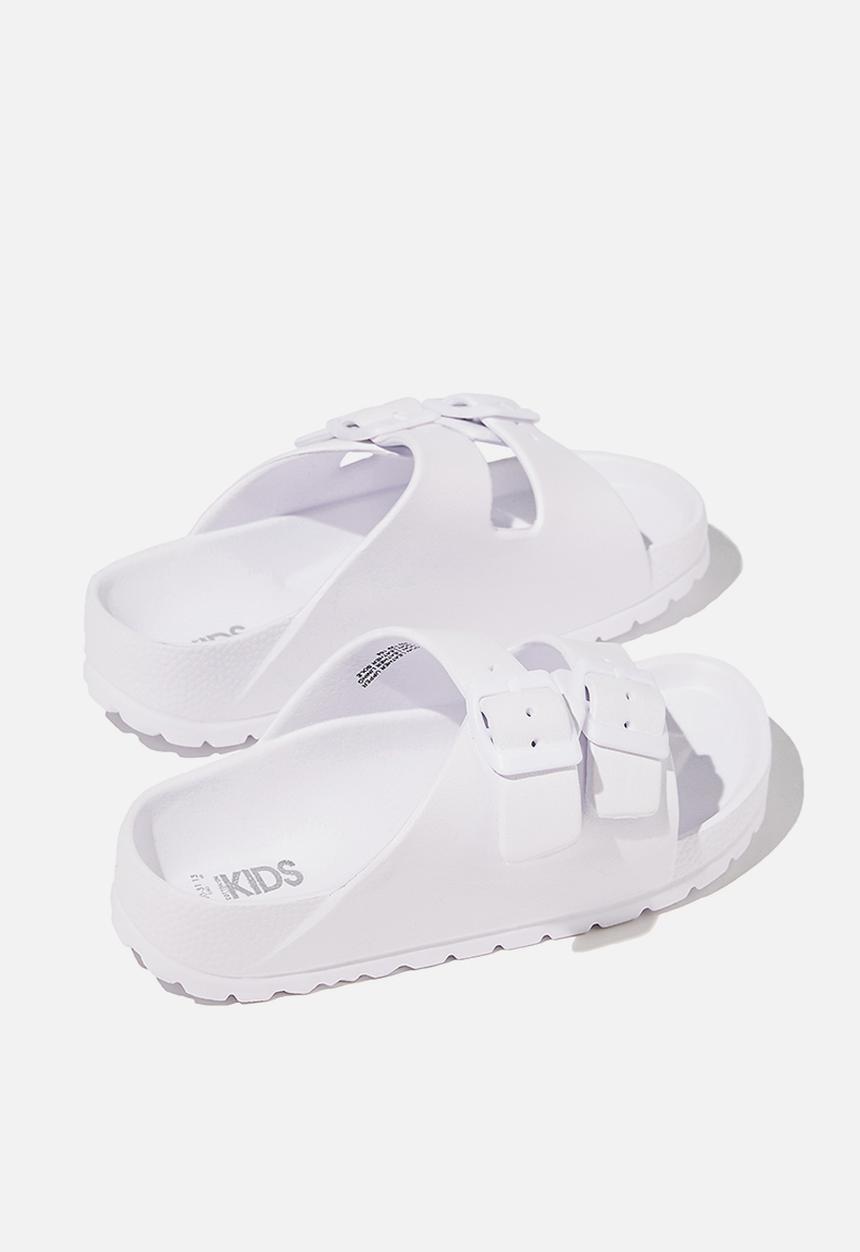 Cotton On - Twin strap slide - matte white