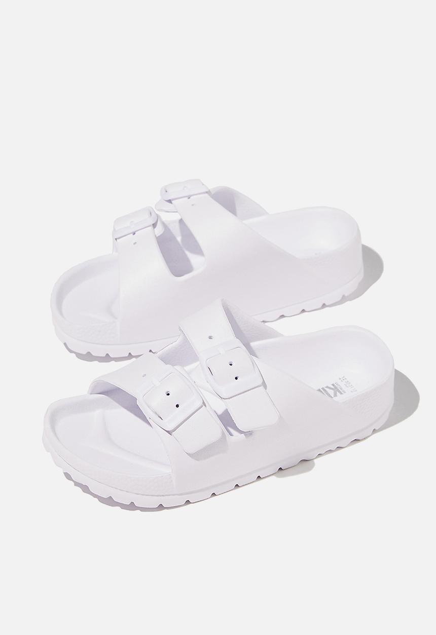 Cotton On - Twin strap slide - matte white