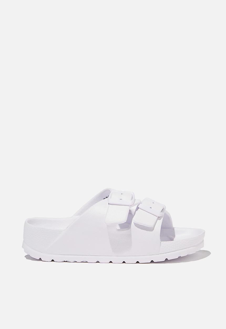 Cotton On - Twin strap slide - matte white