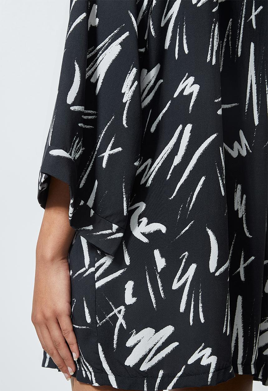 Superbalist - Short shacket - black & white 