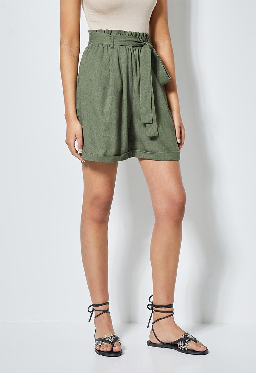 Superbalist - Paperbag shorts - olive