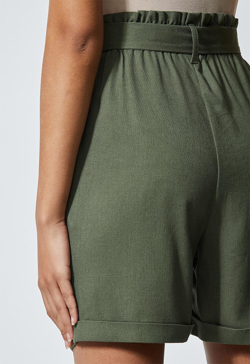 Superbalist - Paperbag shorts - olive