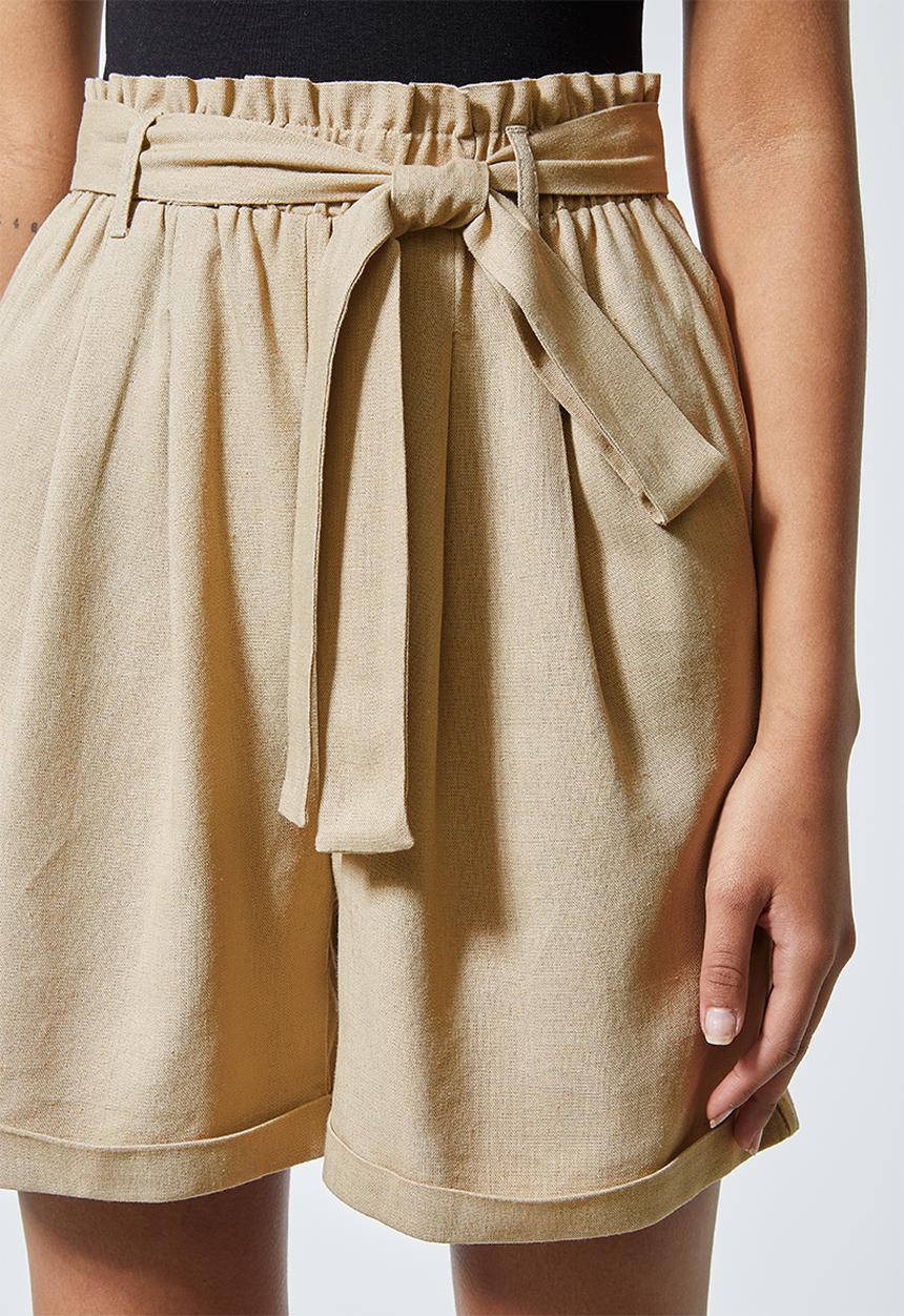 Superbalist - Paperbag shorts - stone