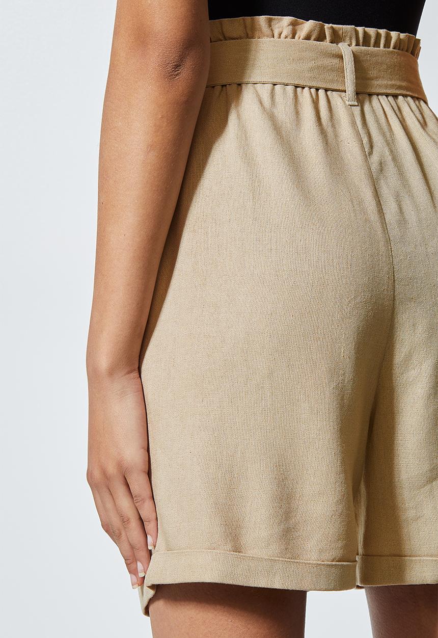 Superbalist - Paperbag shorts - stone