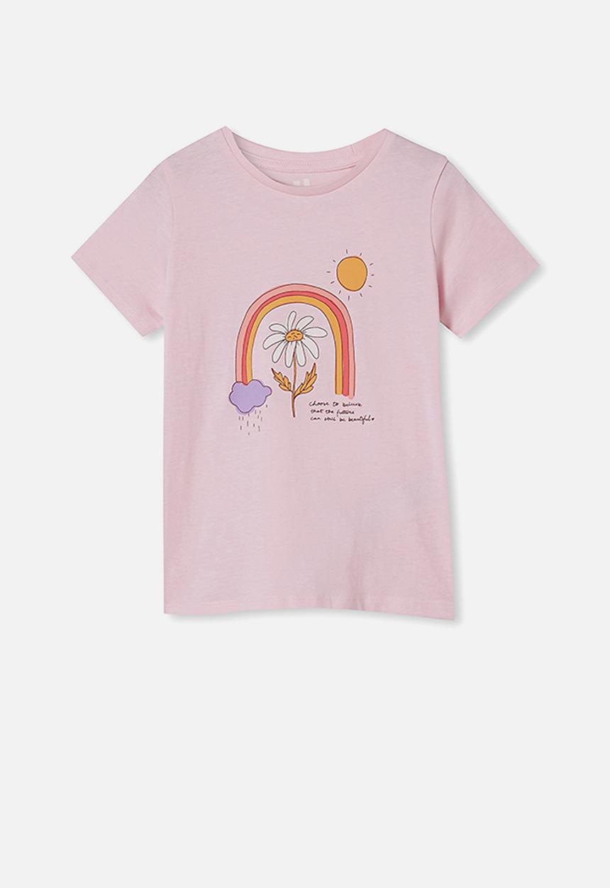 Cotton On - Penelope short sleeve tee - pink quartz/future is beautiful