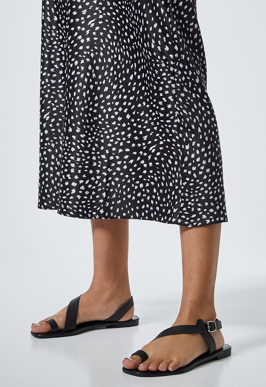 Superbalist - Long midi slip skirt - black & white